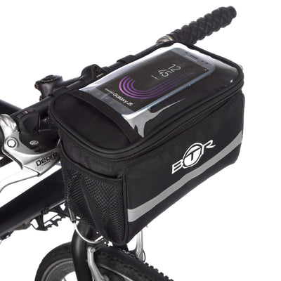 BTR Handlebar Bike Bag & LED Lights Cycling Bundle