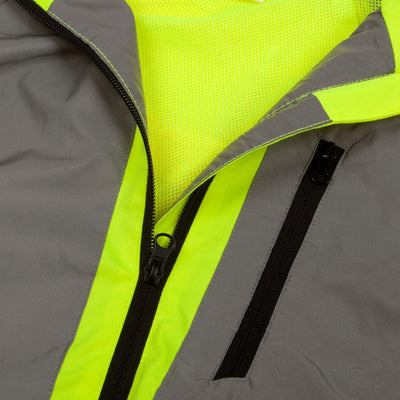 BTR high vis reflective jacket zips image