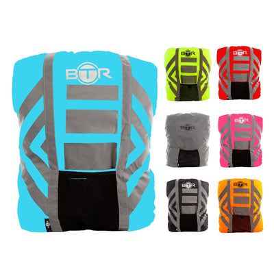 BTR High Visibility Reflective Waterproof Backpack Rucksack Rain Cover