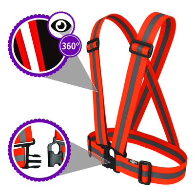 BTR Cycling & Running High Vis Reflective Fluorescent Vests, Sashes