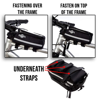 BTR Deluxe Bike Bag Phone Holder, Phone Mount & Waterproof Rain Cover GEN 5