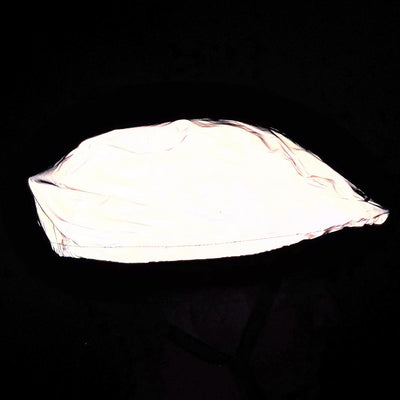 Waterproof high visibility reflective silver bicycle helmet cover at night image