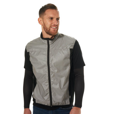 BTR High Visibility & Totally Reflective Running & Cycling Gilet & Vest - No Pockets Classic Style