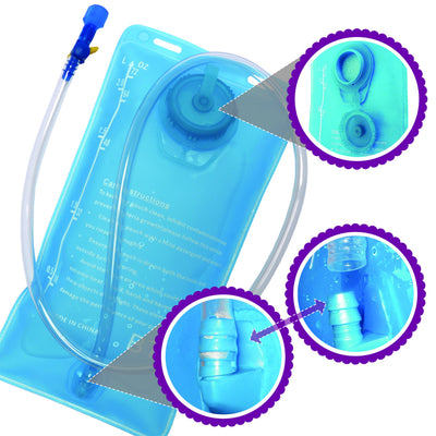 BTR 2L Hydration Bladder, BPA-Free Water Bag for Running, Cycling and Hiking
