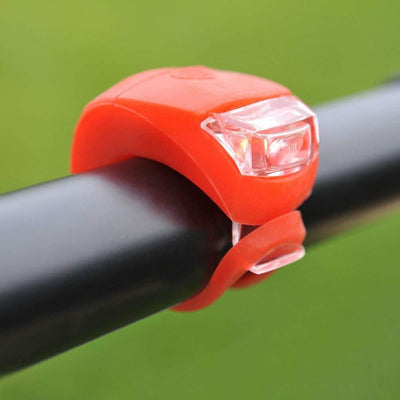 BTR Silicone Bicycle Front and Rear LED Bike Lights. 1 Red & 1 White
