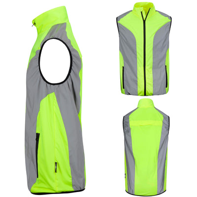 BTR Reflective High Visibility Running & Cycling Vest, Gilet.