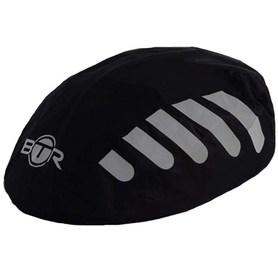 Waterproof high visibility reflective black bike helmet cover