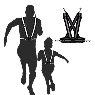 High Visibility Reflective Vest, Sash, for Running & Cycling