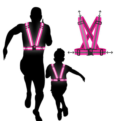 High Visibility Reflective Vest, Sash, for Running & Cycling