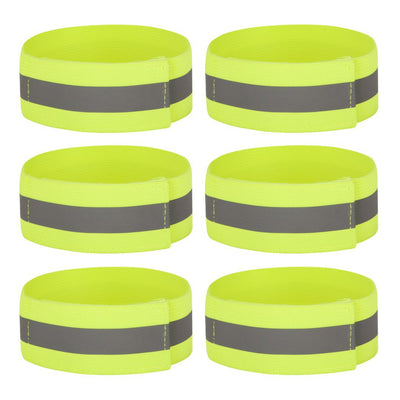 High Vis Yellow Reflective Ankle & Arm Bands For Cycling & Running