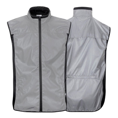 BTR Reflective Cycling & Running Gilet & Vest 3-P - 3 Pockets (2 Side & 1 Rear Pocket)