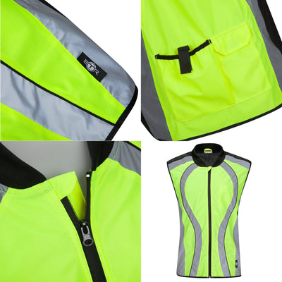BTR High Visibility & Reflective Cycling, Running, Riding Gilet. Seconds