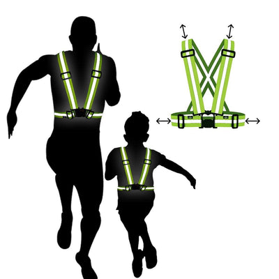 High Visibility Reflective Vest, Sash, for Running & Cycling