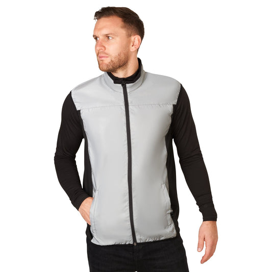 BTR Reflective Cycling & Running Gilet & Vest 3-P - 3 Pockets (2 Side & 1 Rear Pocket)