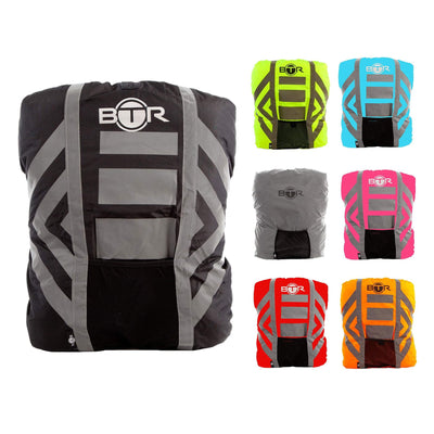 BTR High Visibility Reflective Waterproof Backpack Rucksack Rain Cover
