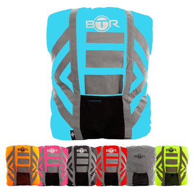 BTR High Visibility Reflective Waterproof Backpack Rucksack Rain Cover