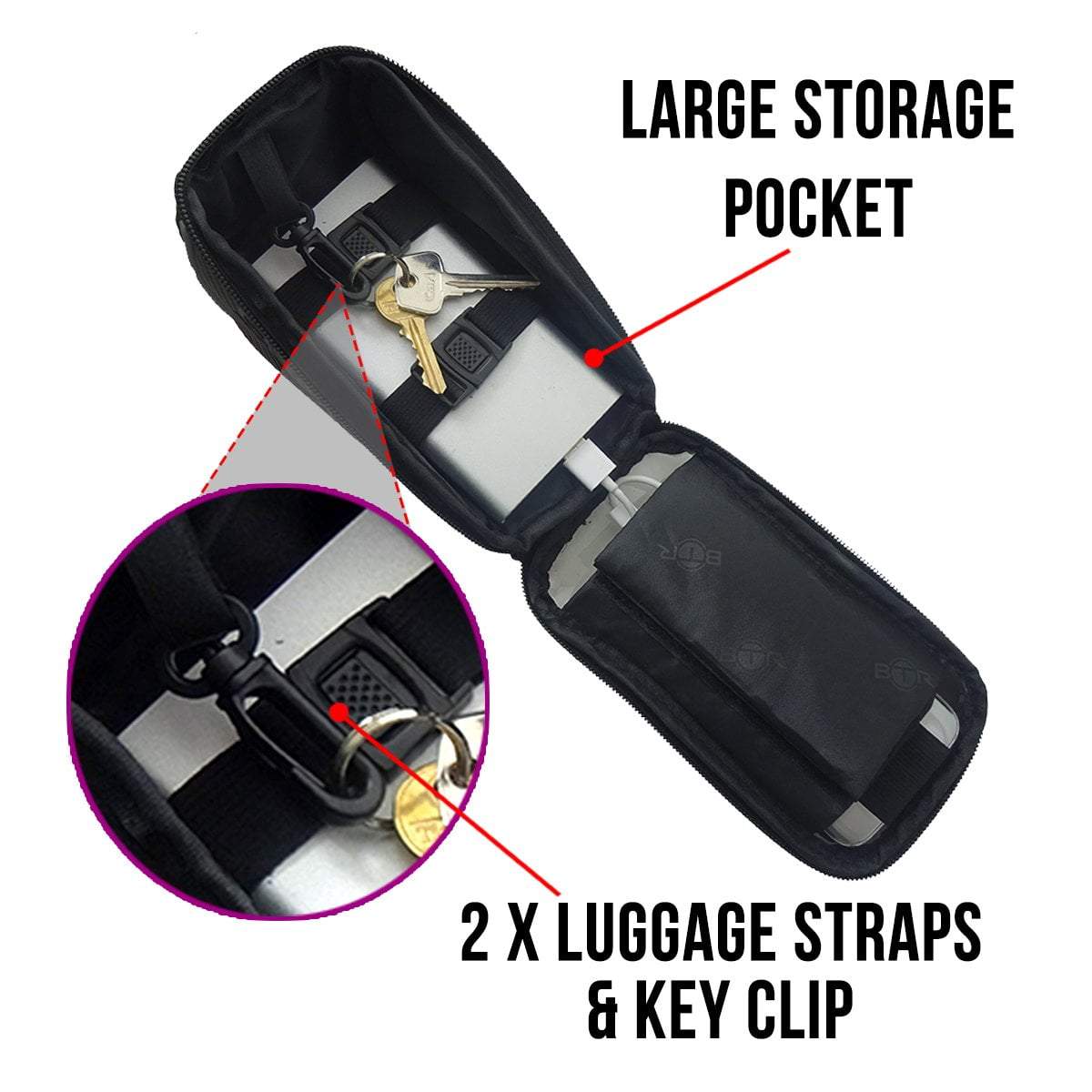 BTR Bike Handlebar Bag with Phone Holder with Sun Visor