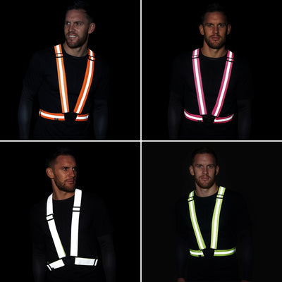 BTR Cycling & Running High Vis Reflective Fluorescent Vests, Sashes