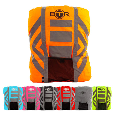 BTR High Visibility Reflective Waterproof Backpack Rucksack Rain Cover