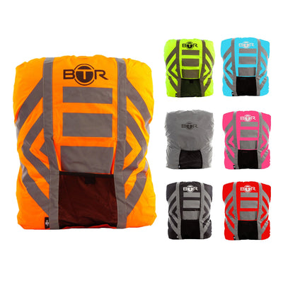 BTR High Visibility Reflective Waterproof Backpack Rucksack Rain Cover