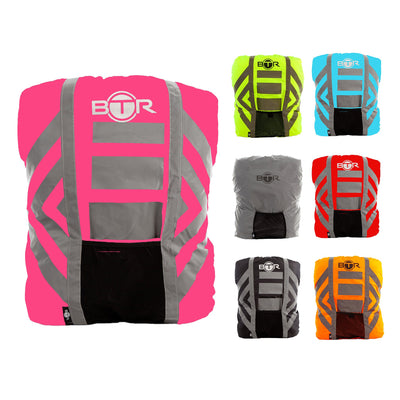 BTR High Visibility Reflective Waterproof Backpack Rucksack Rain Cover