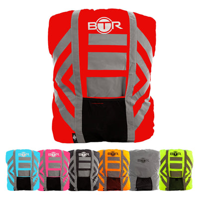 BTR High Visibility Reflective Waterproof Backpack Rucksack Rain Cover