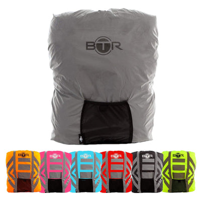 BTR High Visibility Reflective Waterproof Backpack Rucksack Rain Cover