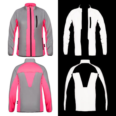 BTR Womens High Visibility Reflective Cycling & Running Jacket.