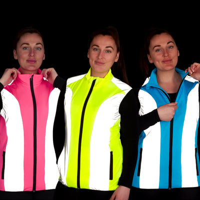 BTR Womens Reflective High Visibility Running & Cycling Vest, Gilet.