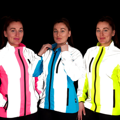 BTR Womens High Visibility Reflective Cycling & Running Jacket.