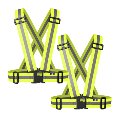 BTR Cycling & Running High Vis Reflective Fluorescent Vests, Sashes