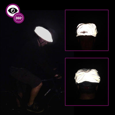 Waterproof high visibility reflective silver bicycle helmet cover multi image