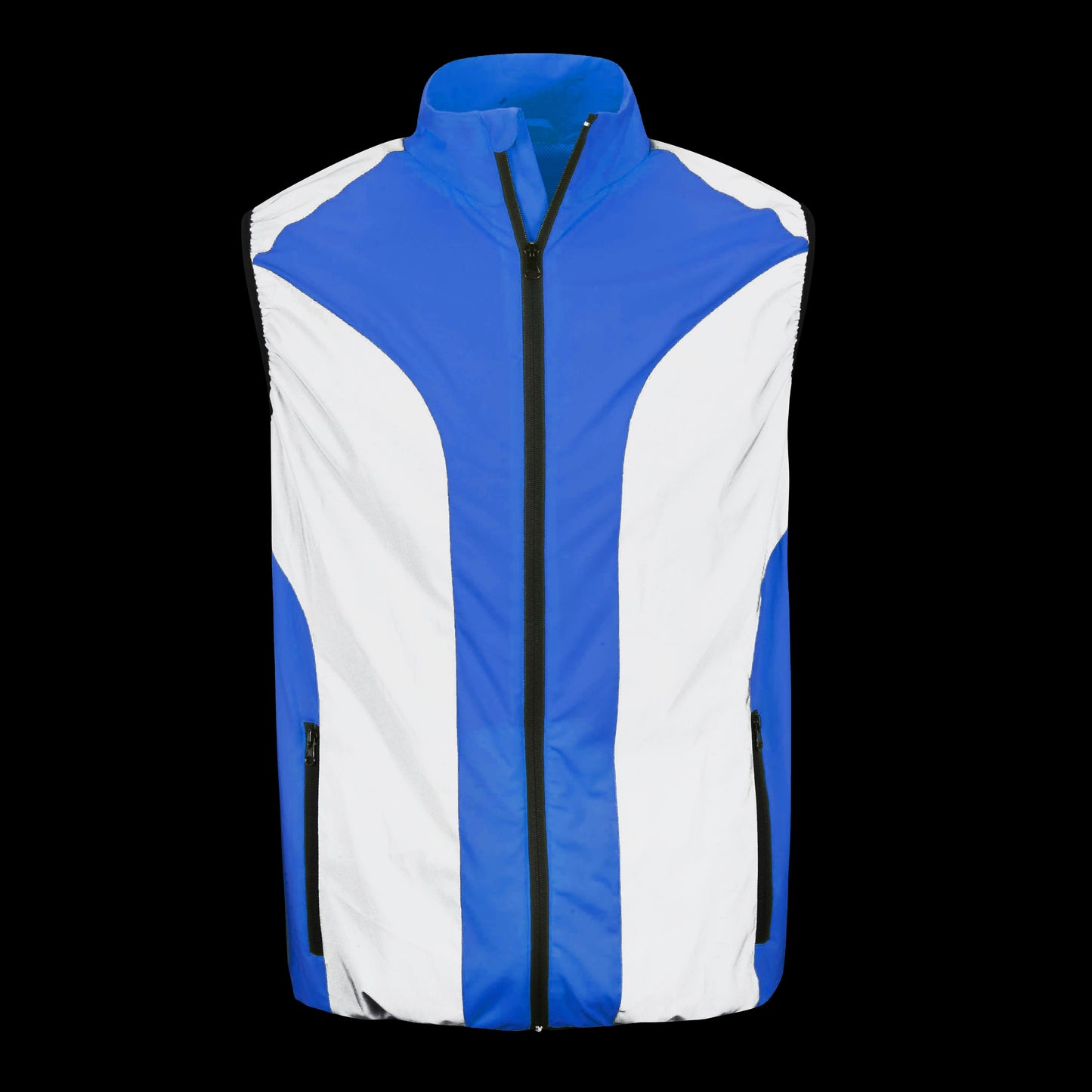 BTR mens blue gilet back view
