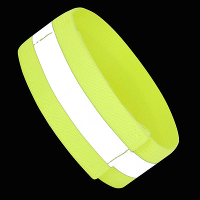 High Vis Yellow Reflective Ankle & Arm Bands For Cycling & Running