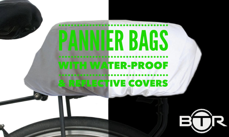Pannier bags with waterproof and reflective covers