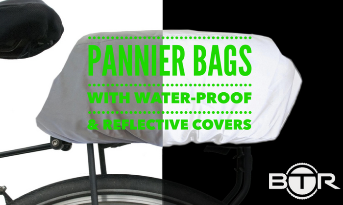 Pannier bags with waterproof and reflective covers