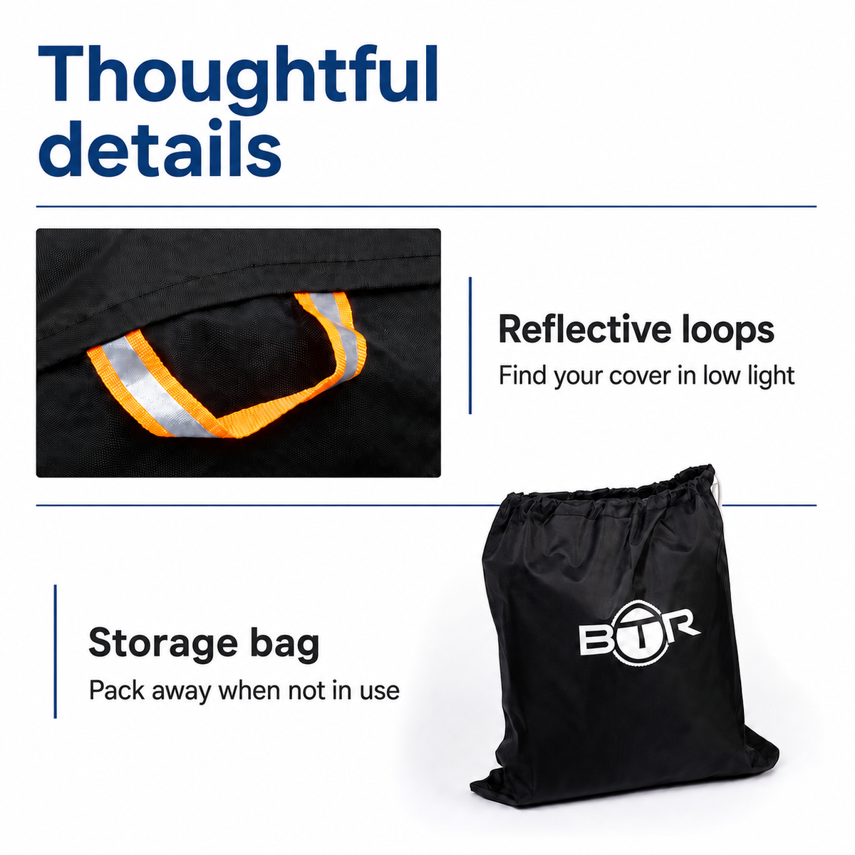 BTR Extra Large Heavy Duty Waterproof Bicycle Cover For 1 or 2 Bikes