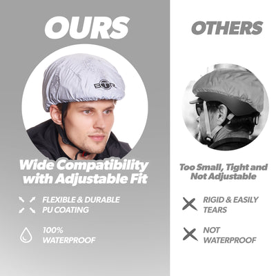 BTR Waterproof Hi-Vis Cycling Helmet Cover