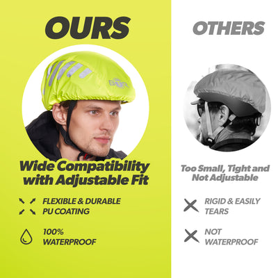 BTR Waterproof Hi-Vis Cycling Helmet Cover