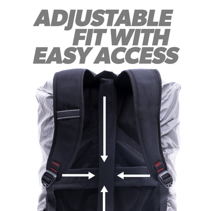 BTR silver rucksack cover with adjustable fit and easy access straps