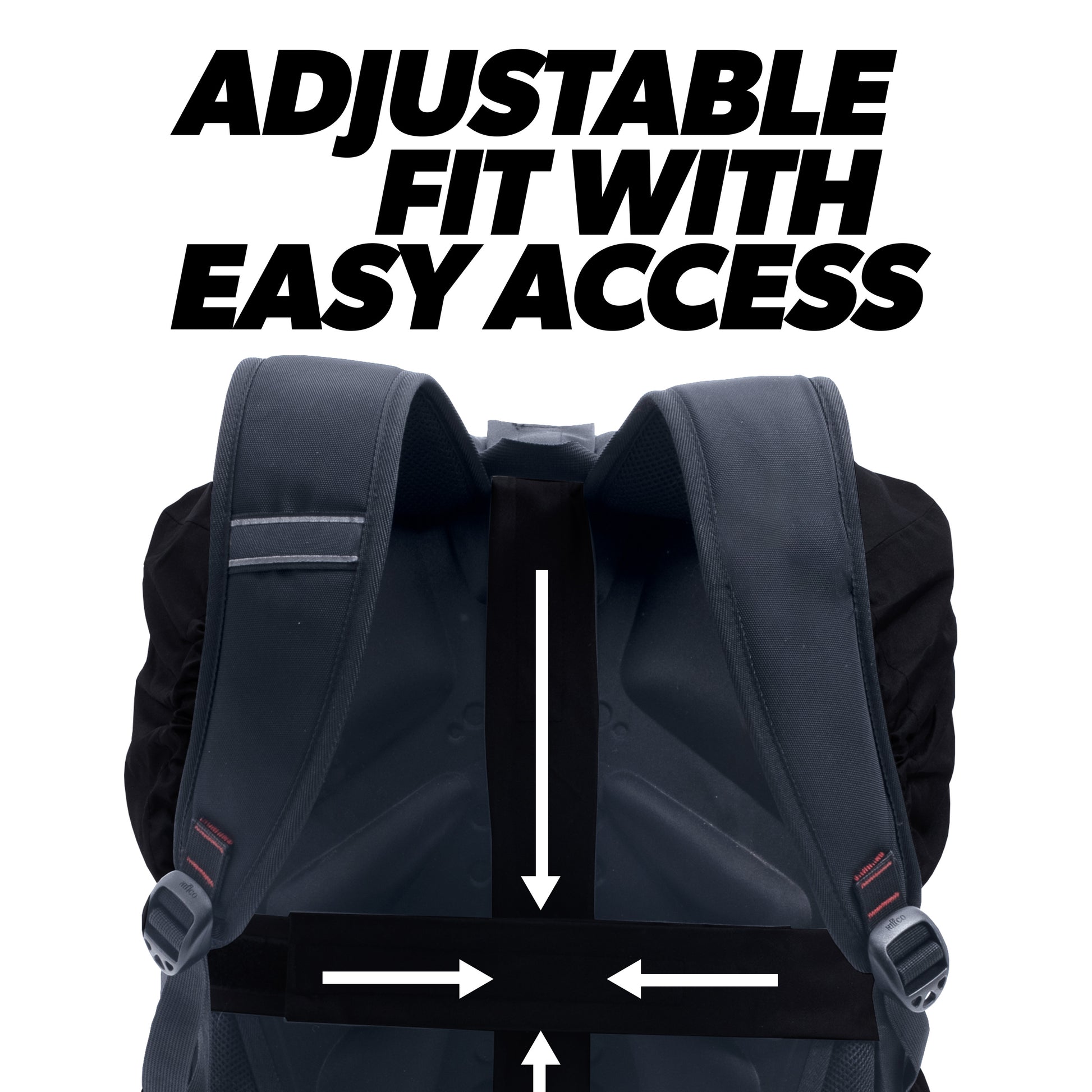 BTR black rucksack cover with adjustable fit and easy access straps