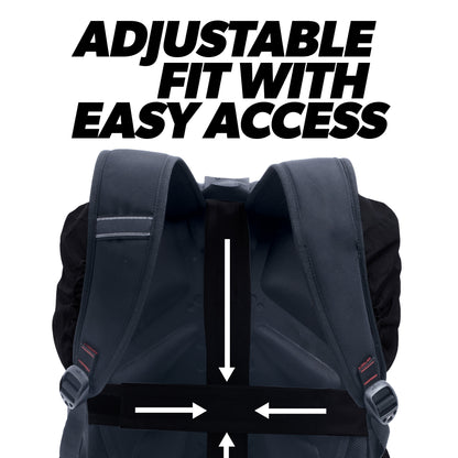 BTR black rucksack cover with adjustable fit and easy access straps