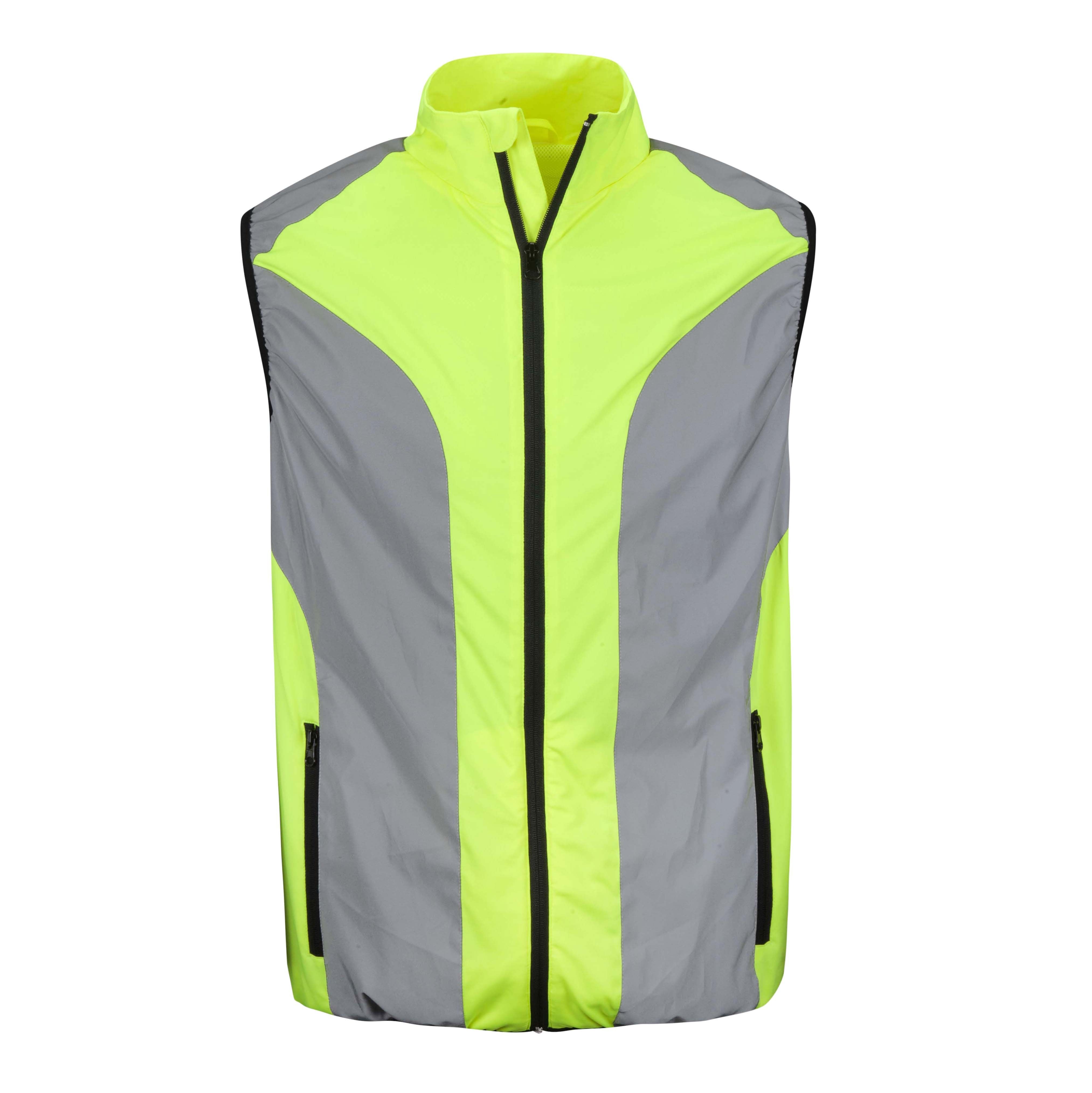 Hi Vis Reflective Running & Cycling Gilet & Vest with Pockets