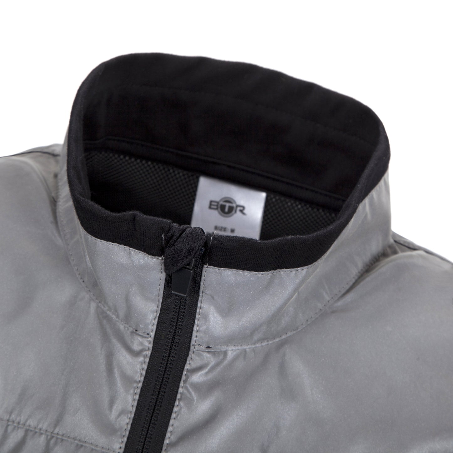 BTR Reflective Cycling & Running Gilet & Vest 3-P - 3 Pockets (2 Side & 1 Rear Pocket)