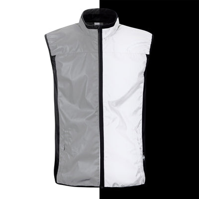 BTR Reflective Cycling & Running Gilet & Vest 3-P - 3 Pockets (2 Side & 1 Rear Pocket)