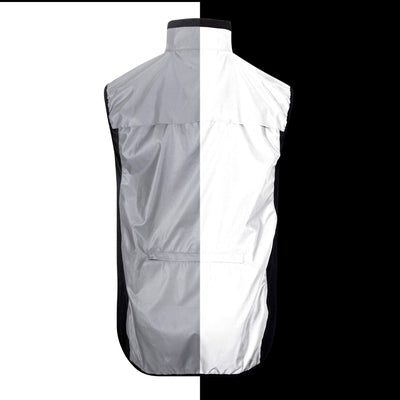 BTR Reflective Cycling & Running Gilet & Vest 3-Pockets, 2 Side & 1 Rear Pockets (SECONDS)