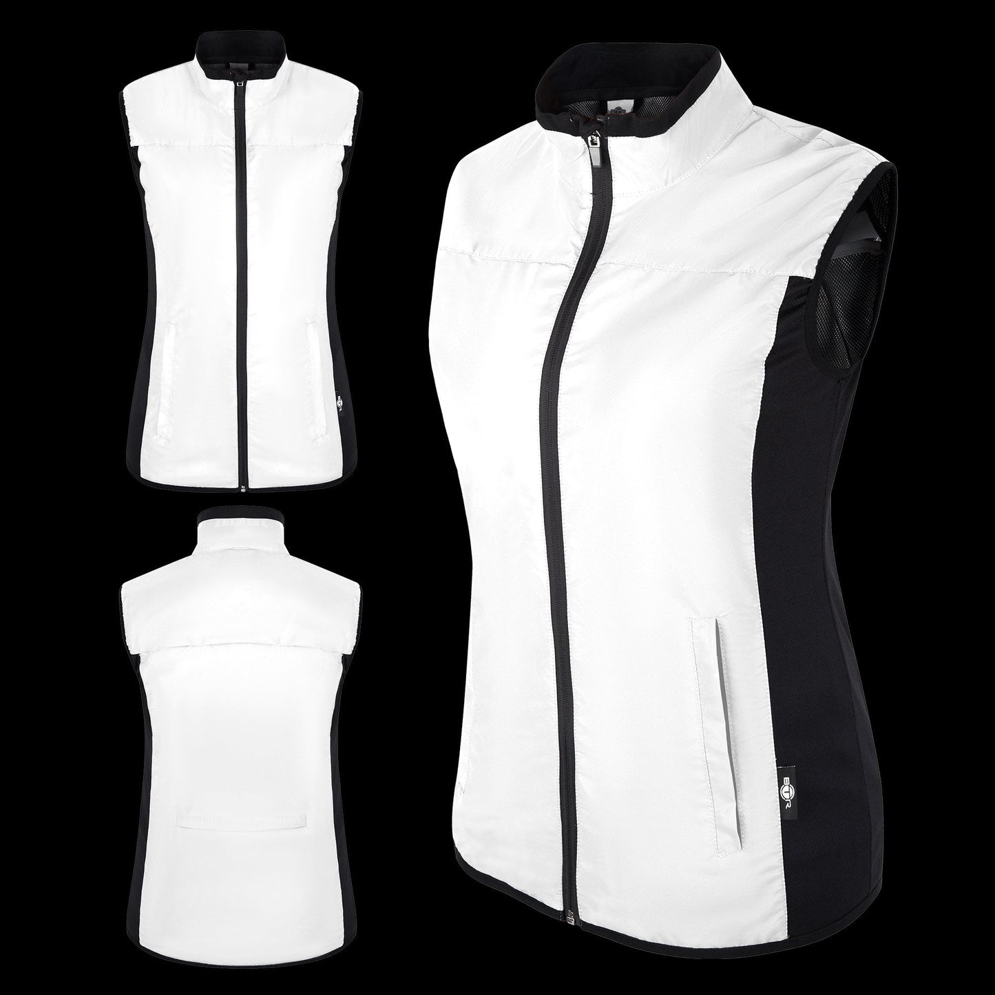 BTR Womens Reflective Cycling & Running High Vis Gilet, Vest
