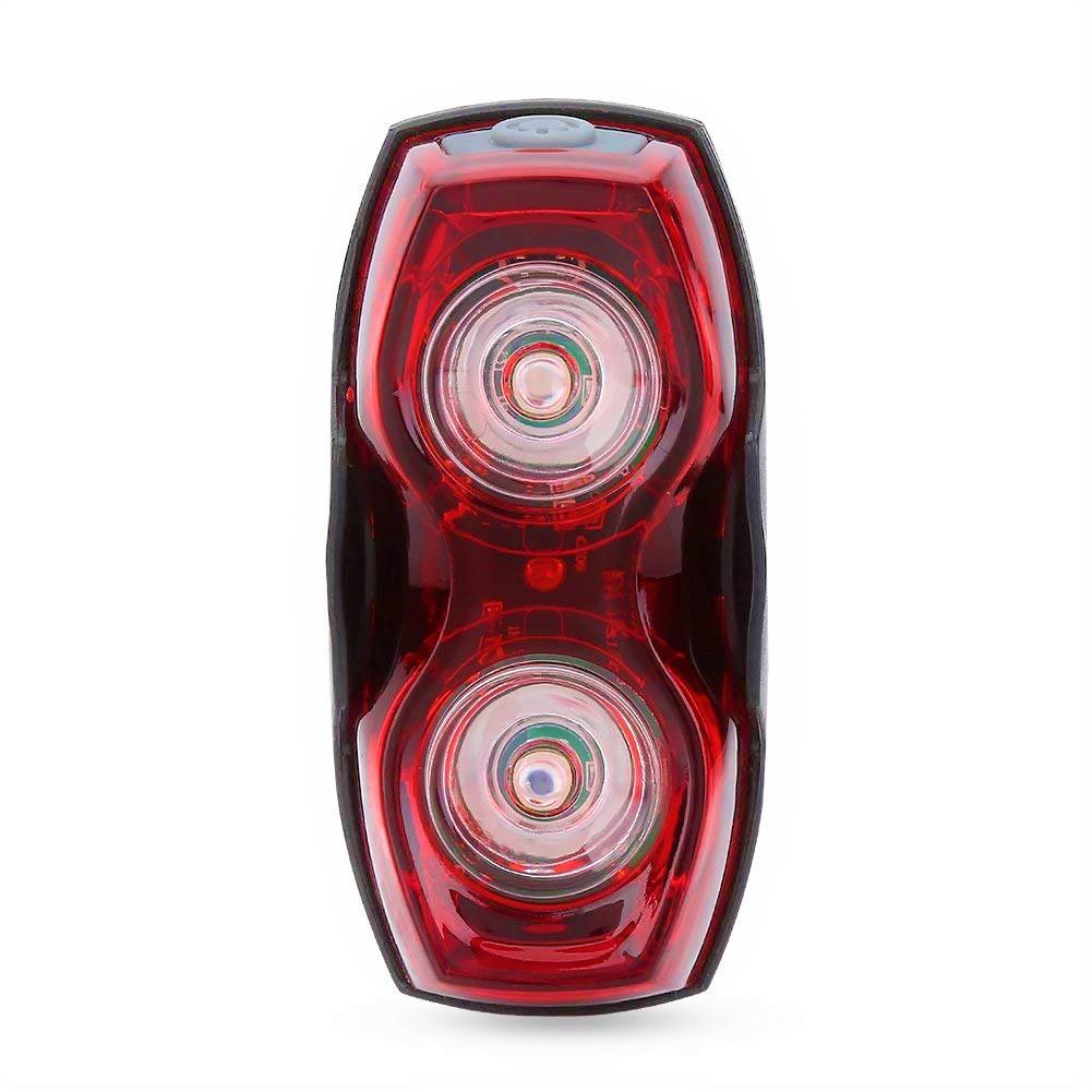 Rear LED Bike Light 3 Modes Saddle Post & Bag Clip Mount