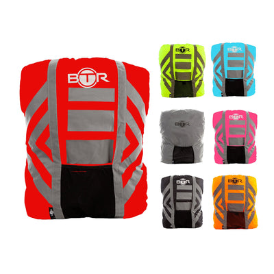 BTR High Visibility Reflective Waterproof Backpack Rucksack Rain Cover