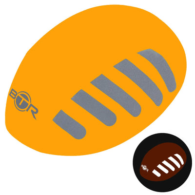 Waterproof high vis reflective orange bike helmet cover